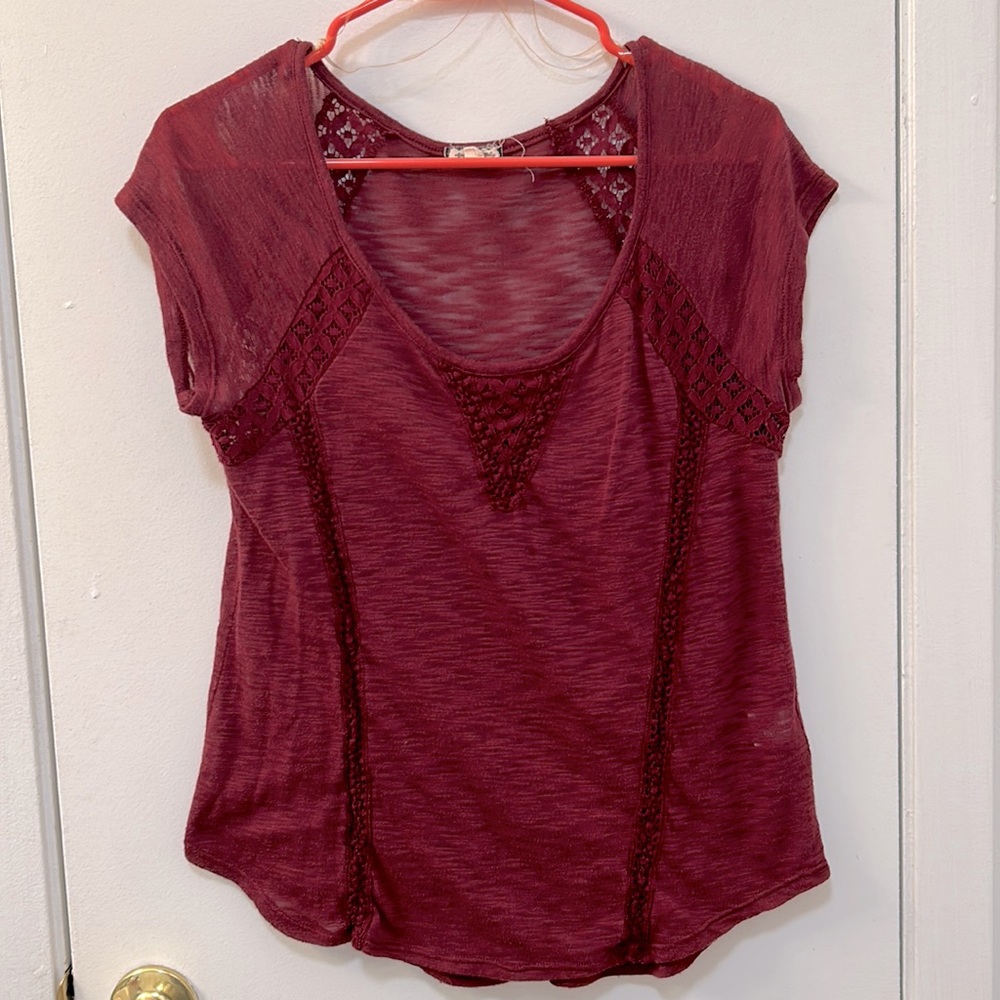 Maroon Eveshadow Blouse